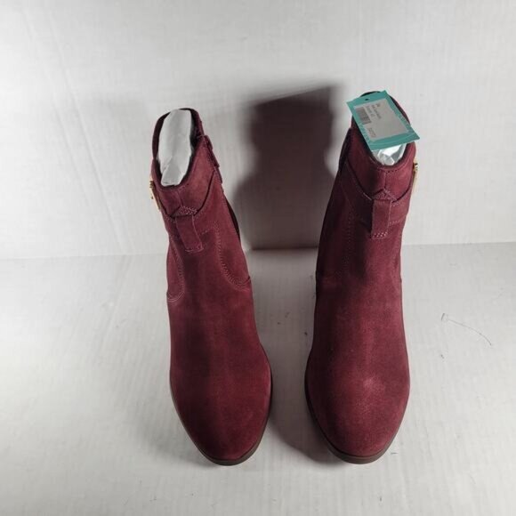 NWT Diba Sleek Burgundy Witchy Whimsygoth Suede Bootie Ankle Boot Size 6.5 - Picture 2 of 7